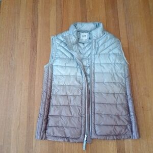 GAP Women's Gray And Purple Puffer Vest